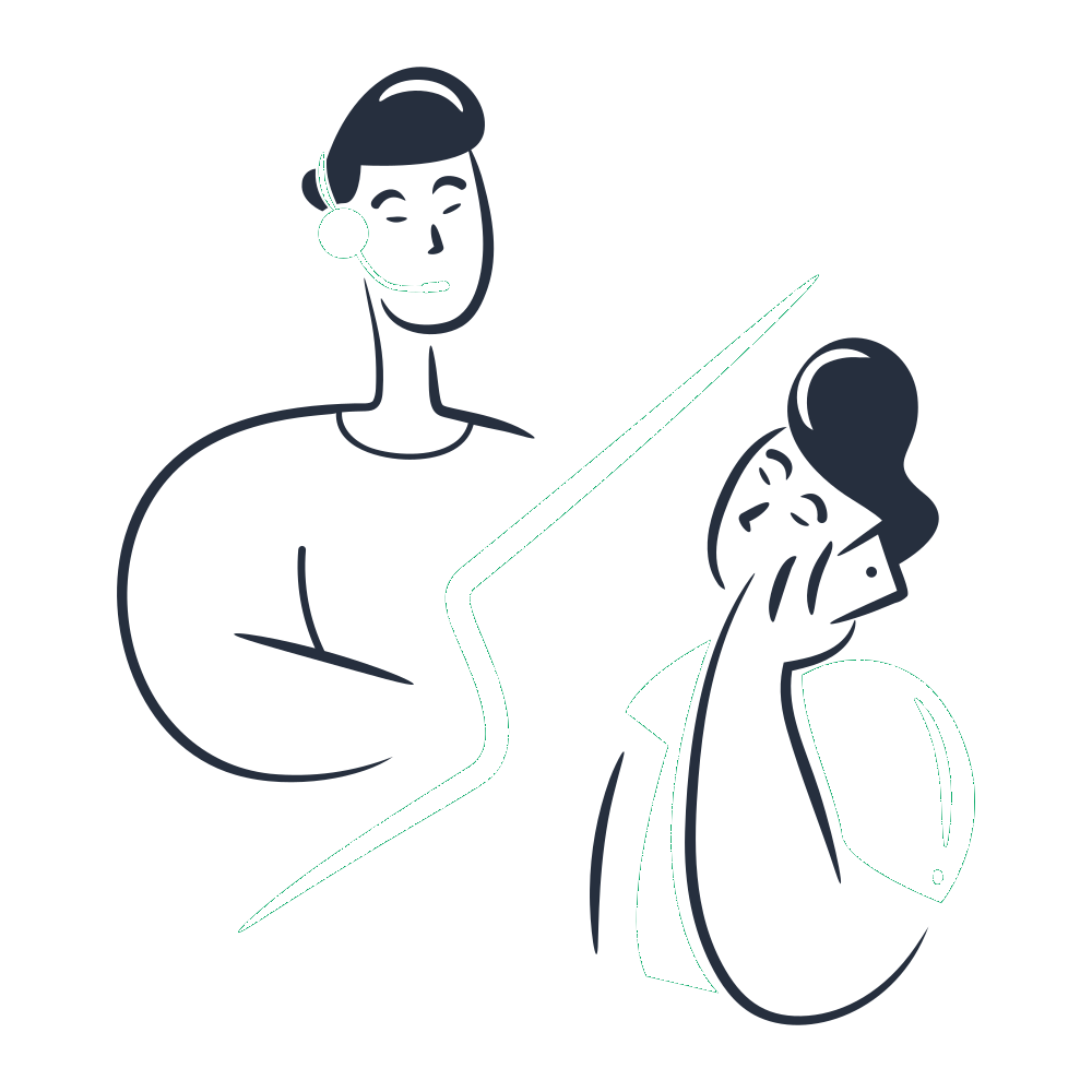 People speaking on the phone