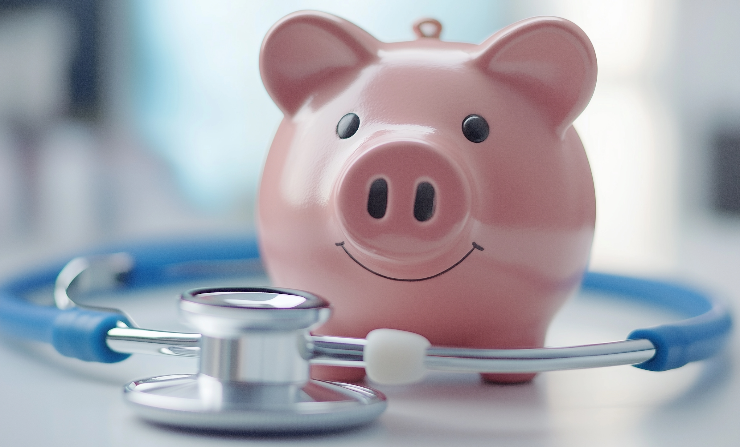 Piggybank Under Stethoscope